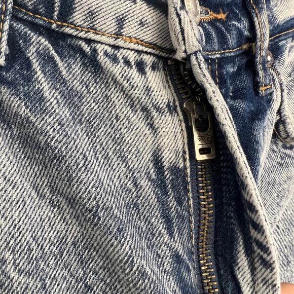 Free People My Own Lane Jeans Distressed Denim Straight Leg High Rise | Size: 26 - Picture 6 of 11